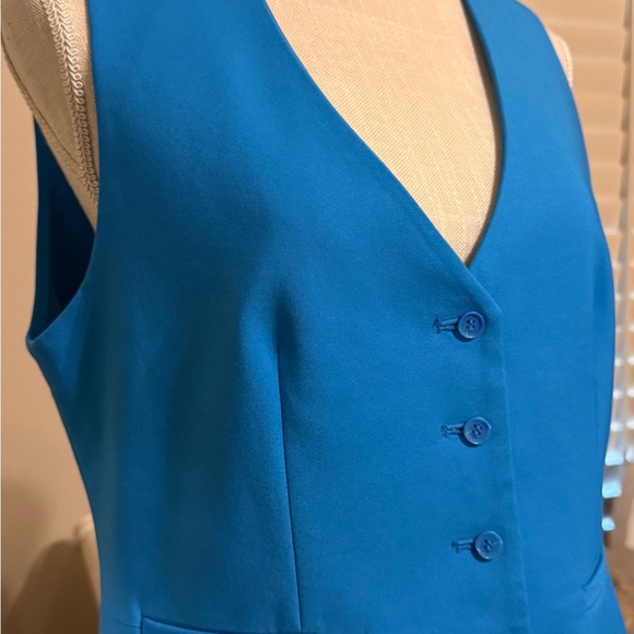 New York and Company Blue Three-Piece Blazer, Pant, and Vest Set - Picture 7 of 17